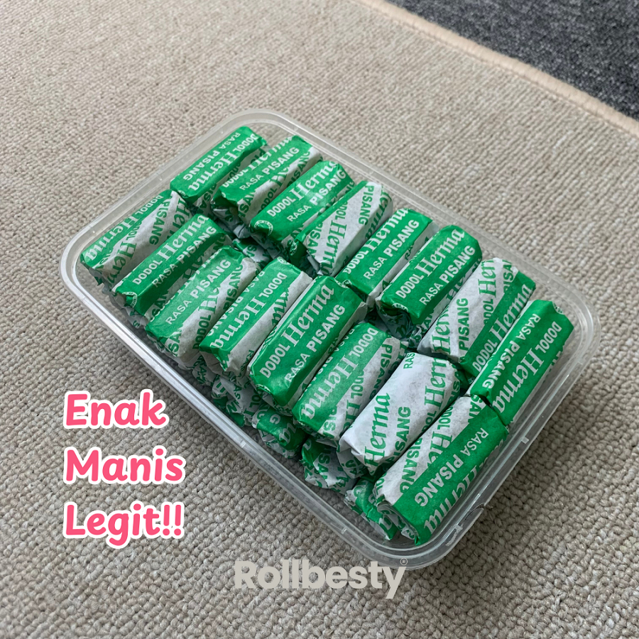 Rollbesty Dodol Garut Asli 1kg Rasa Pisang Manis Legit Halal Oleh-oleh Khas Garut Kualitas Super