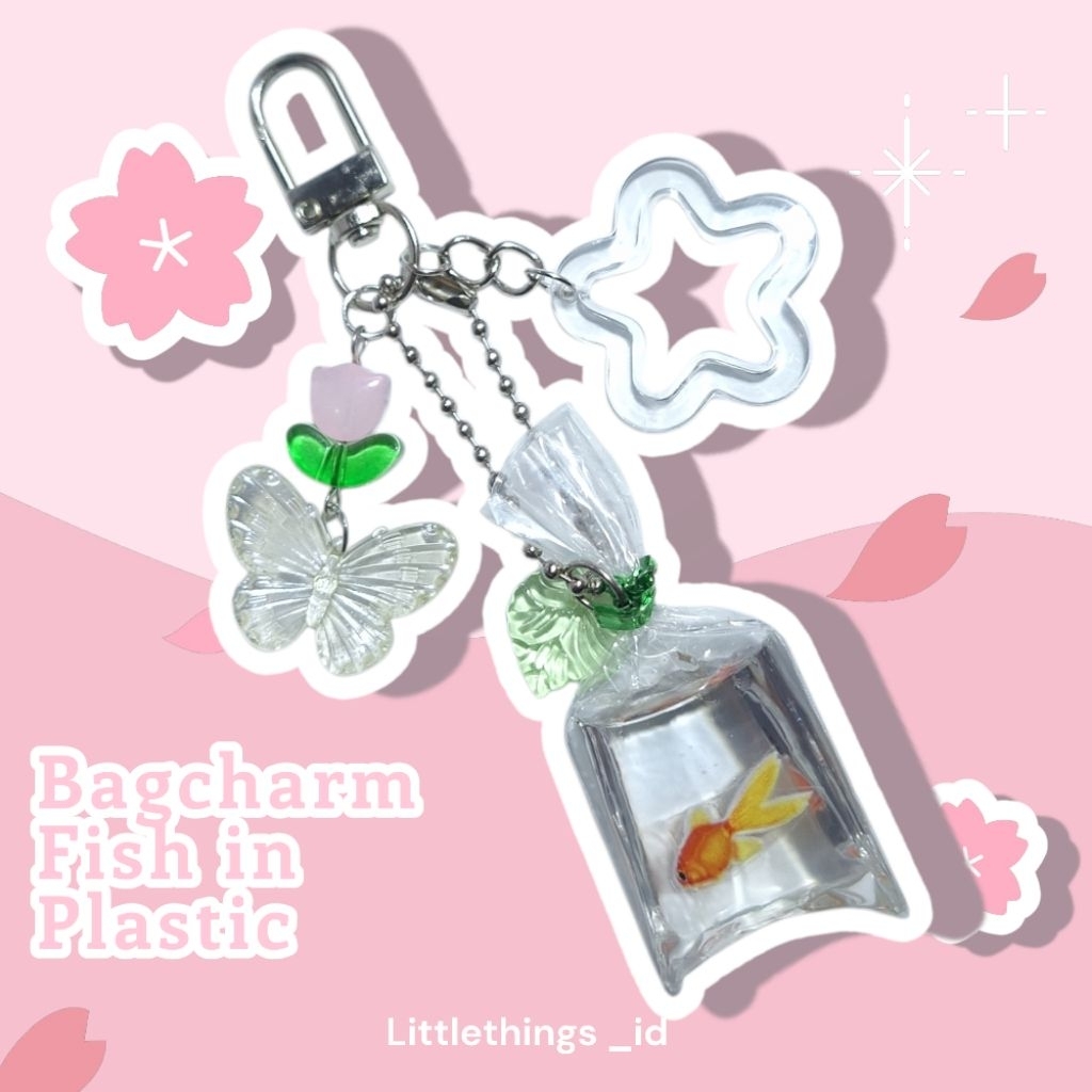 [NEW PRODUCT]Littlethings _id/bagcharm fish in plastic/aestetik