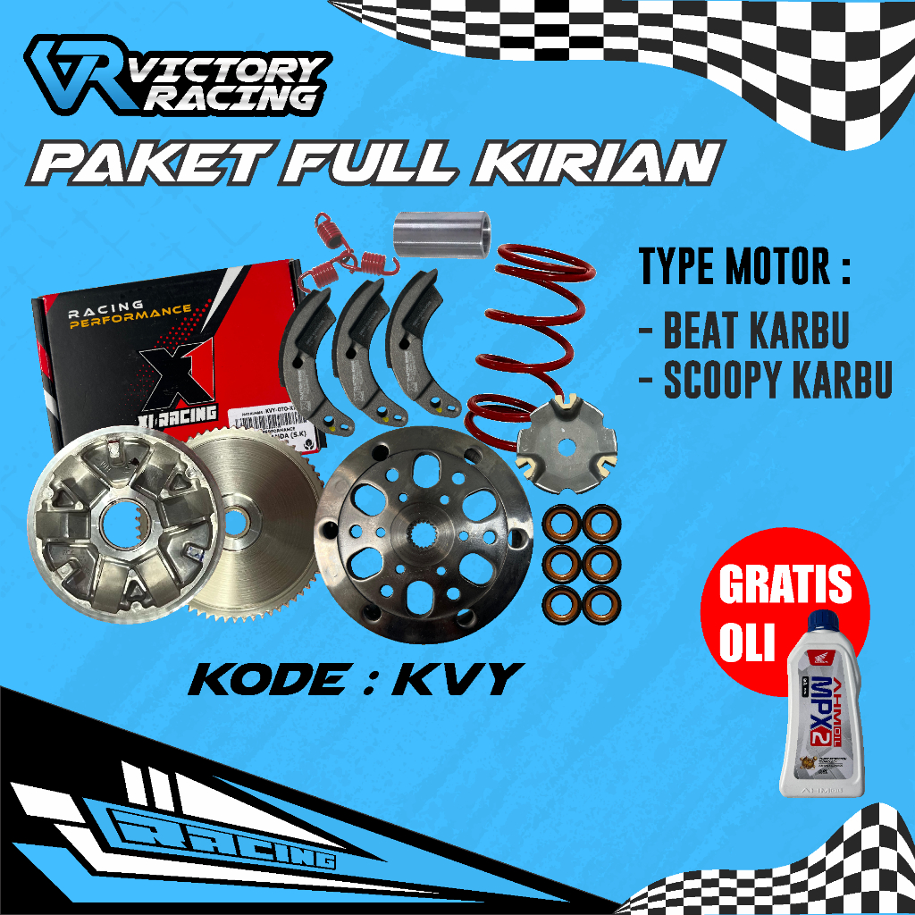 paket kirian cvt costum racing beat karbu scoopy karbu kode KVY