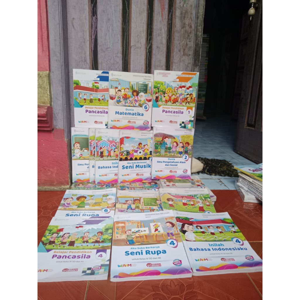 Buku paket (KURMER) pendidikan pancasila, Bahasa indonesia, Matematika, Bahasa Inggris, IPAS, Seni R
