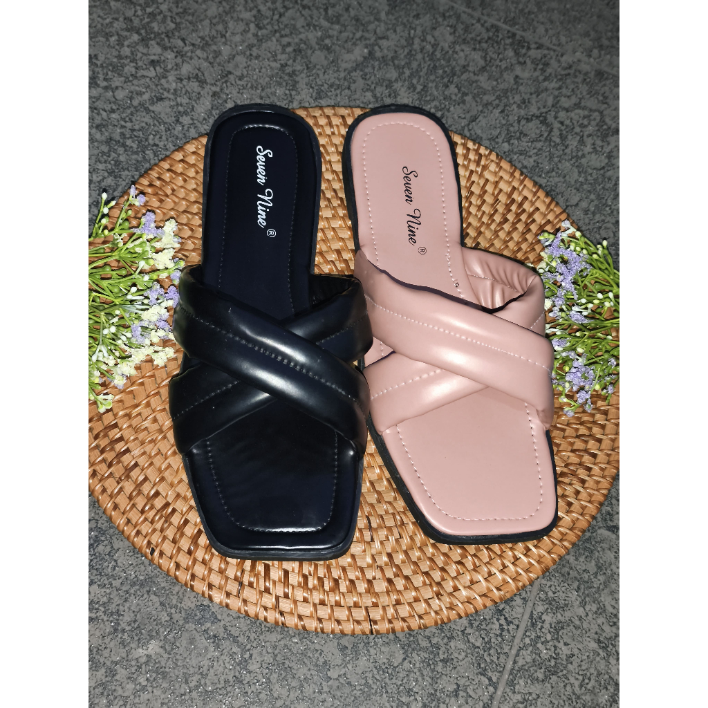 Luvee Shoes | Sandal Selop Wanita Siera Silang | Sandal Dewasa Casual