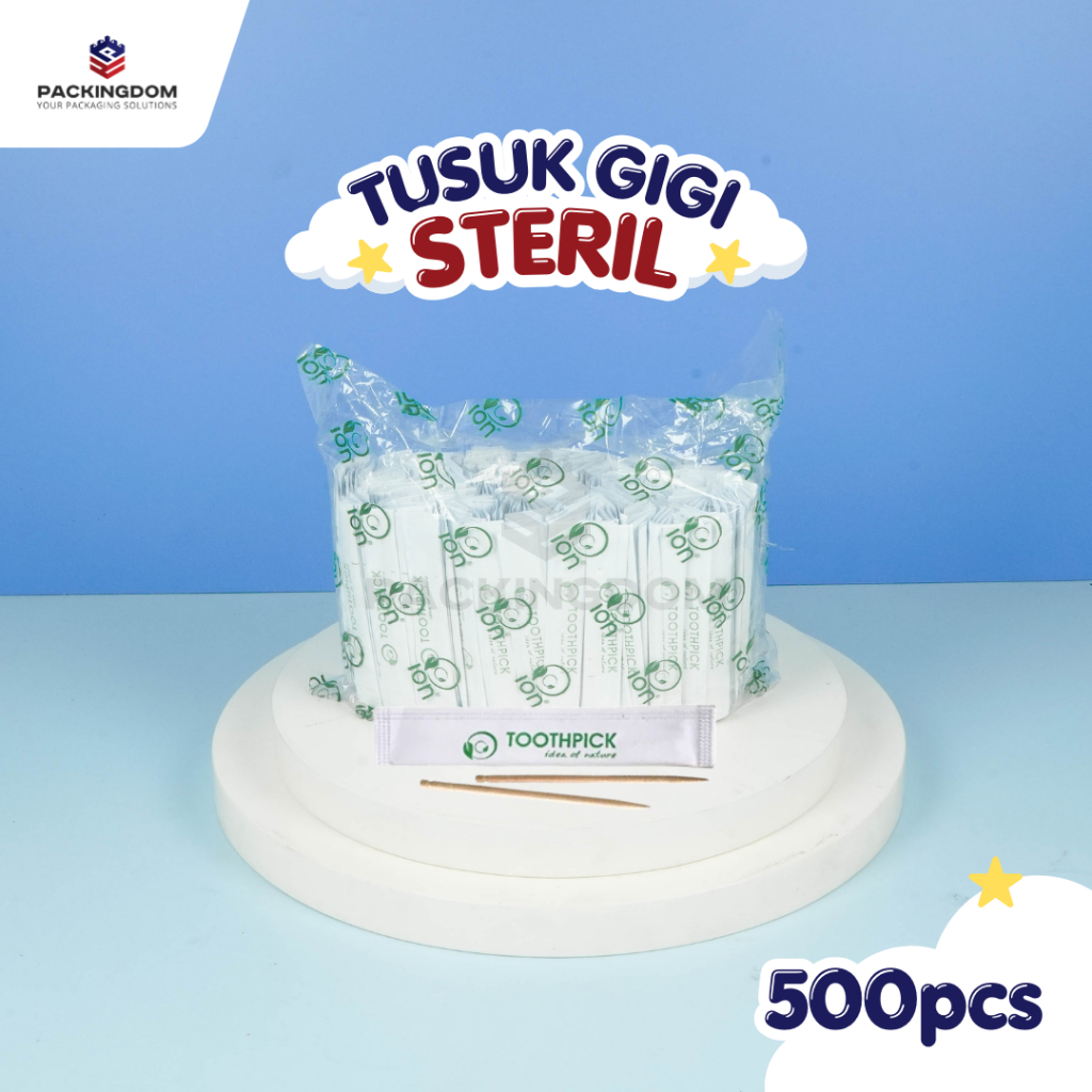 Tusuk Gigi Kayu Steril Bungkus Kertas ION / Tusuk Gigi Steril