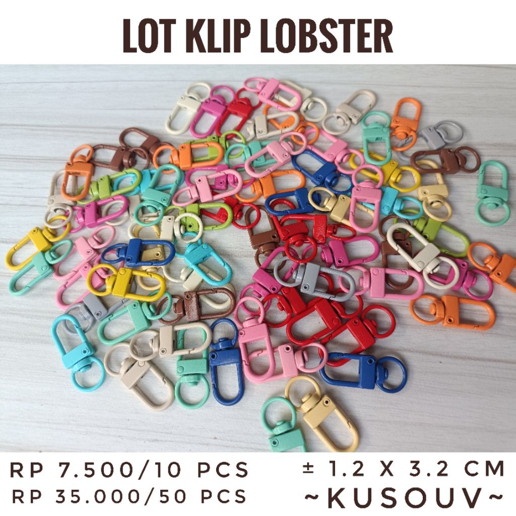 Lot Klip/Kait Gantungan Kunci/Kait Tas/Ring Besi/Kokot Lobster (Grosir)