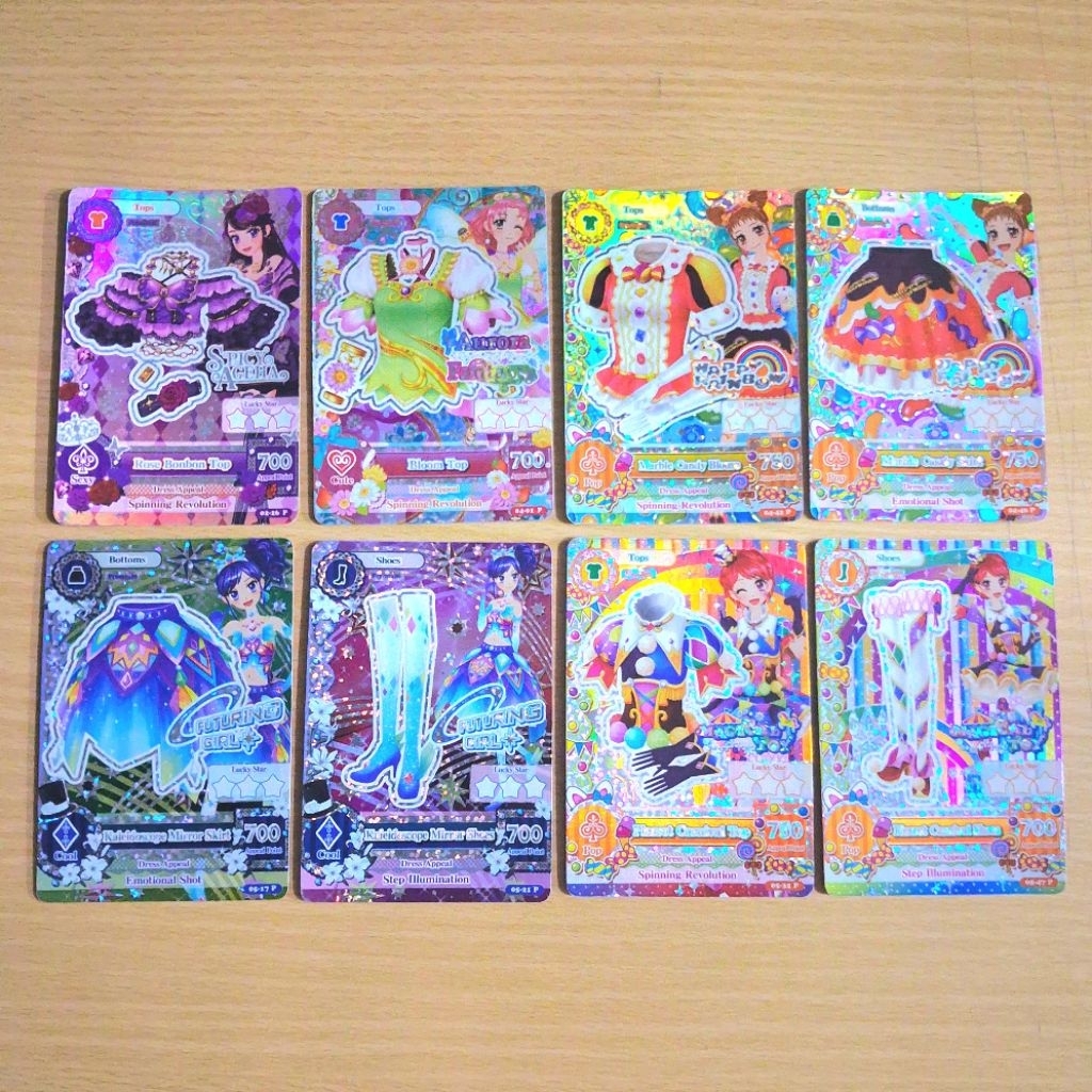 Aikatsu Card < Premium > ran sakura otome aoi kaede rose bonbon