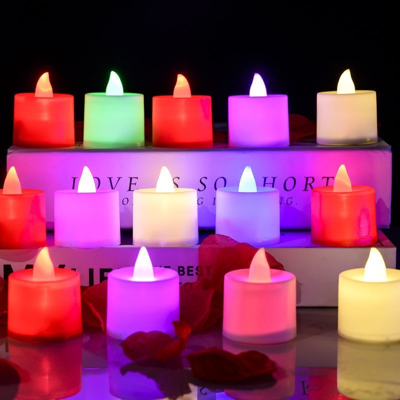 Lilin LED Hias Mini Baterai Elektrik / Candle Light Lamp / Lilin Natal Warna