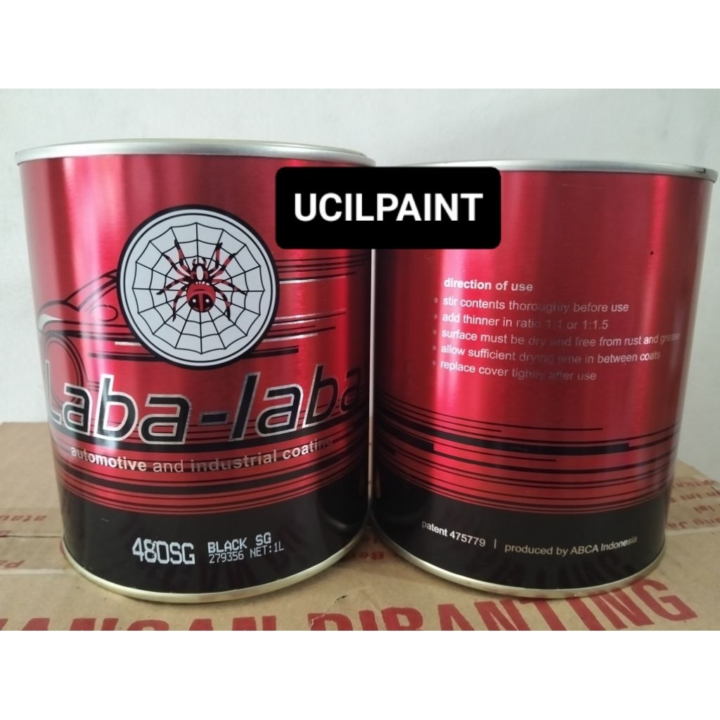 Cat Laba-laba Black Semi Glos 480SG Hitam Semi Glos/Doff