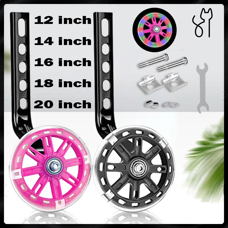 1 Pasang Roda Tambahan Sepeda Anak 12-20Inch Roda Samping Sepeda Anak 12 Inch Roda Bantu Sepeda Kuat