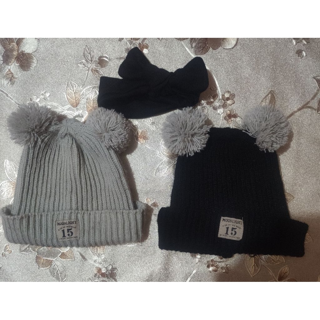 Topi dan bando anak (3 pcs) Second