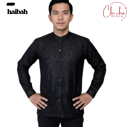 koko haibah embos pria dewasa bahan wolfis