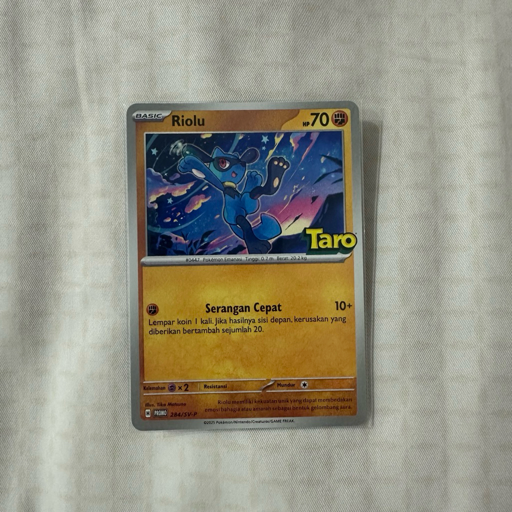 Kartu Pokemon TCG - Riolu SV-P Promo Taro