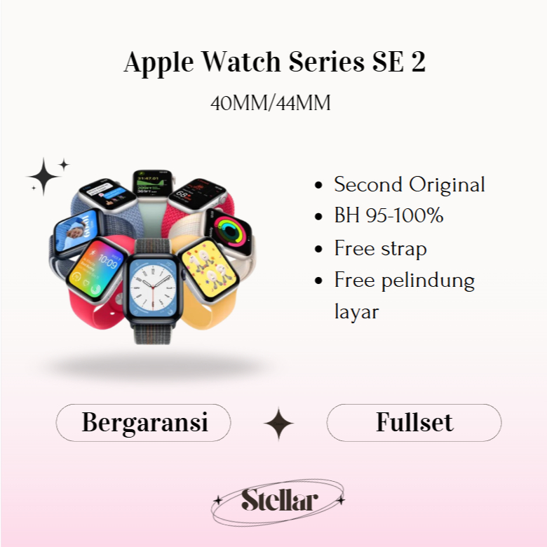 Apple iWatch Seri SE2 SE Gen 2 40/44MM Second Original 100% Fullset Bergaransi Ex internasional