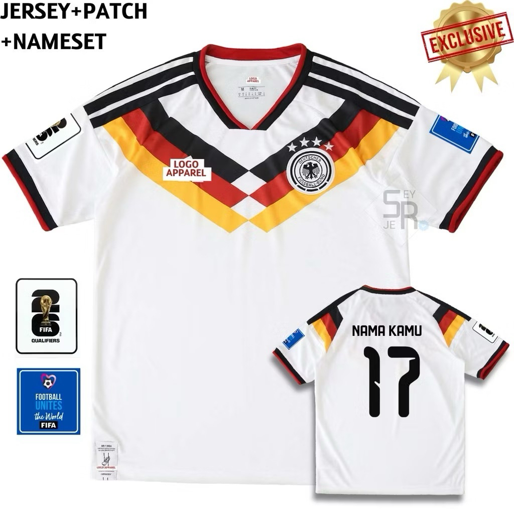 Jersey Jerman Home Piala Dunia 2026 2027 - Jersey Jerman World Cup Grade Original