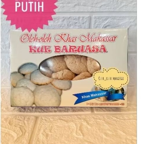 Kue Baruasa Khas Bugis Makassar Putih Isi Kelapa Gula Merah Kemasan 1kg