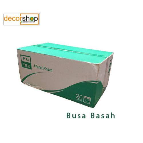 DECORSHOP - PU Tek Floral Foam Busa Bunga Basah Premium Media Tanam Rangkaian Bunga Segar Artificial