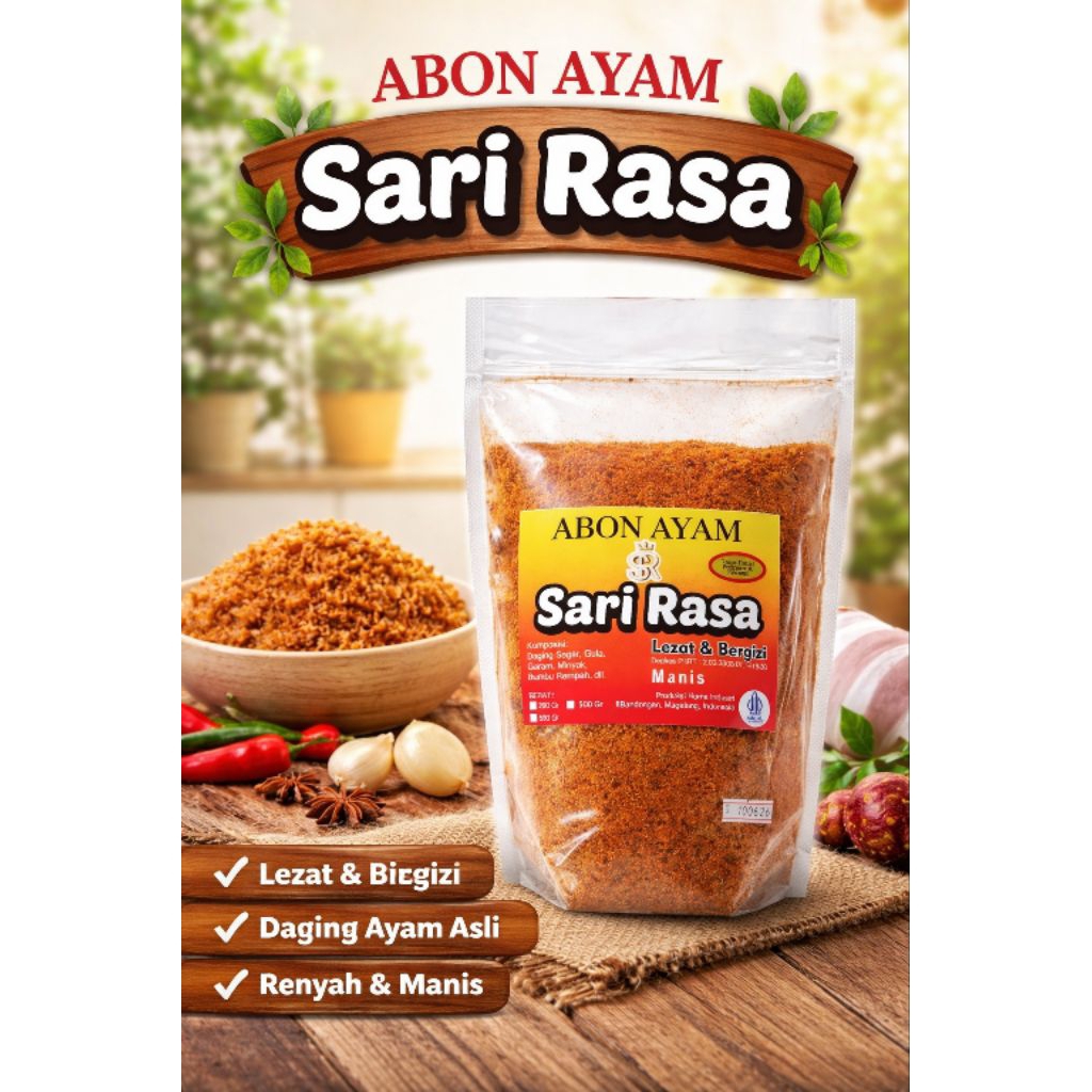 Abon Ayam Original 1kg | Abon Ayam Gurih Homemade | Abon Ayam Premium Tanpa Pengawet