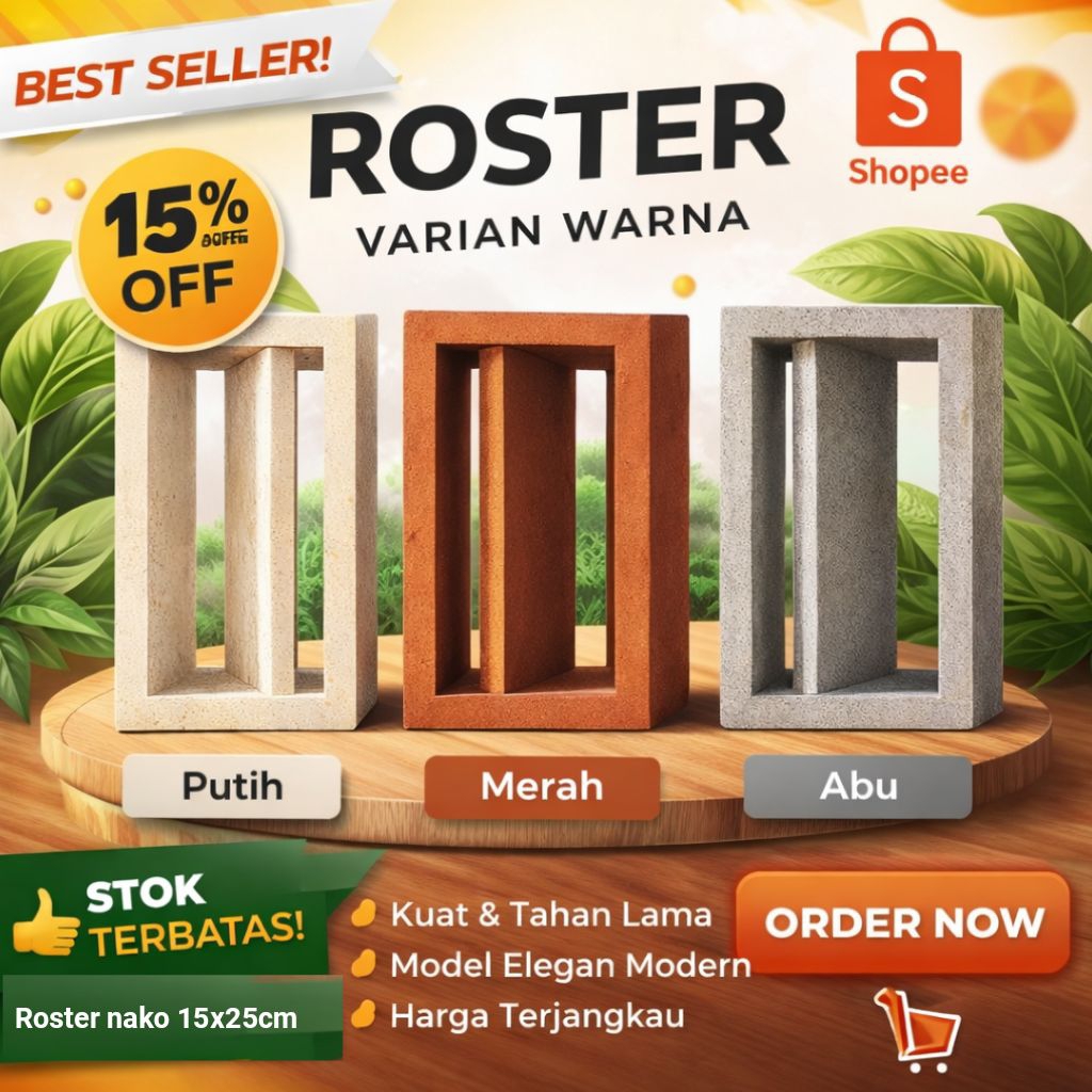 Roster beton minimalis/roster beton modern/roster beton ventilasi/roster beton nako