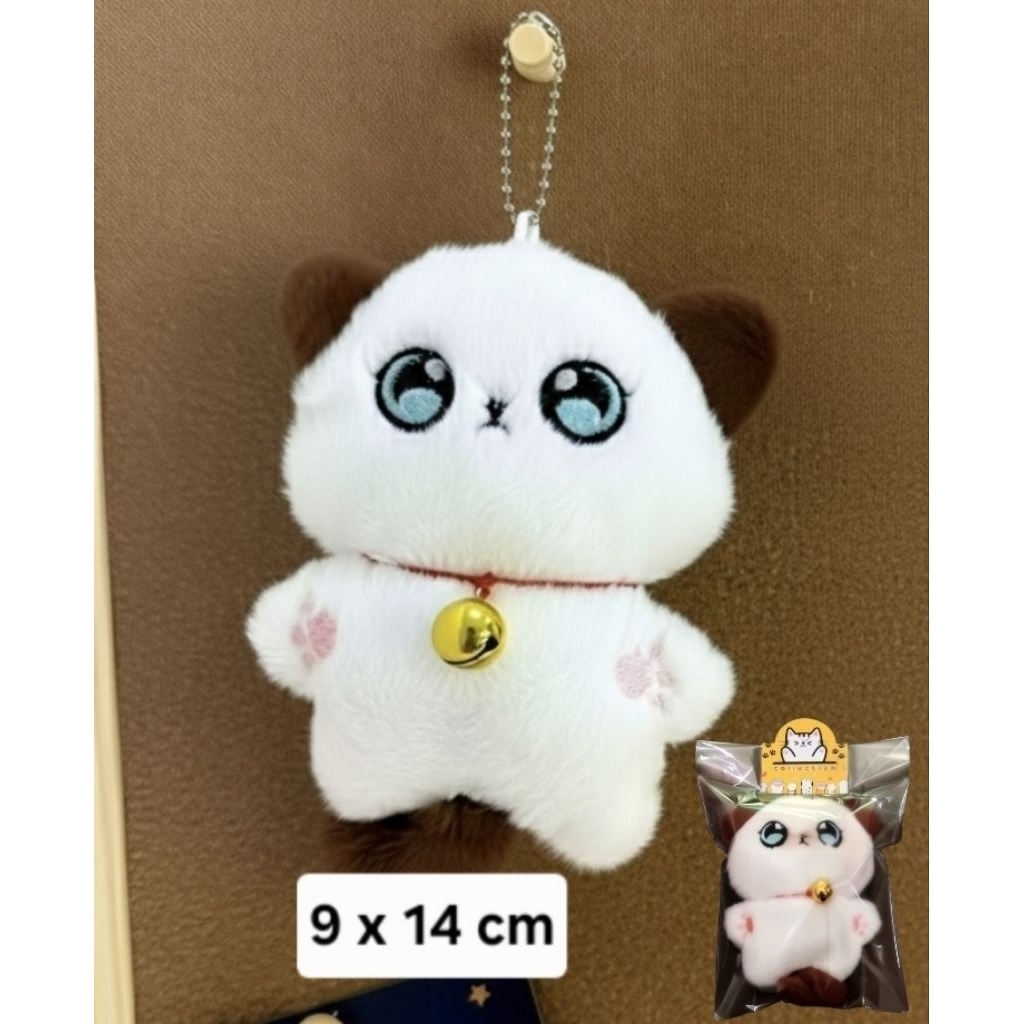 Sentosajaya_1 Gantungan Boneka Kucing Siam Himalaya Lonceng Bisa Bunyi - Lucu Lembut - Aksesoris