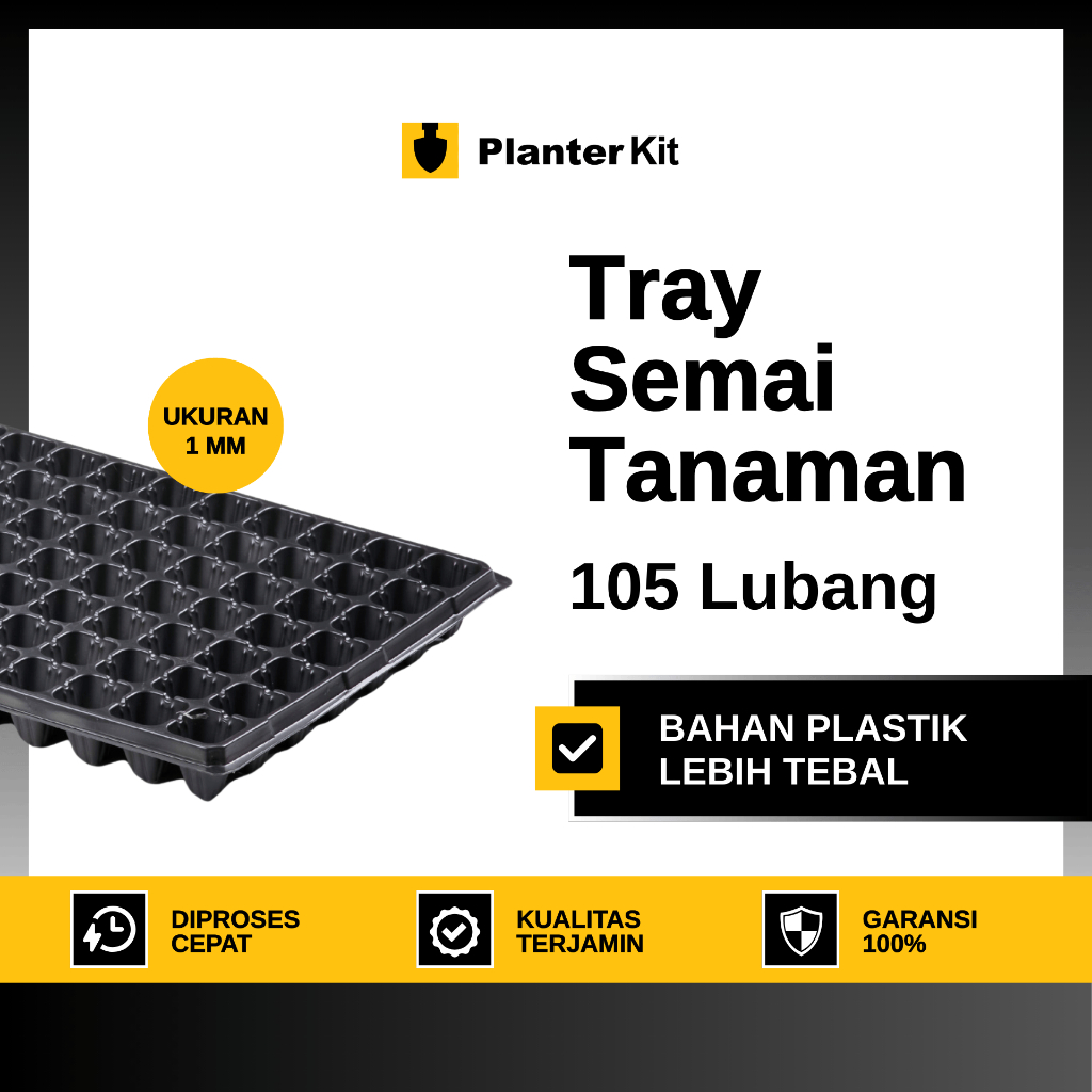 Planter Kit - Tray Semai Tray Tebal 1MM Lubang 105 Media Tanam Semai Benih