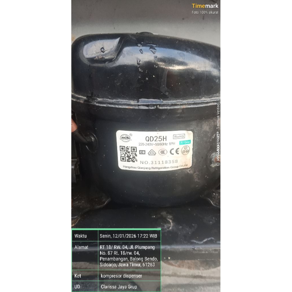 kompresor kulkas 1 pintu low watt qd25h