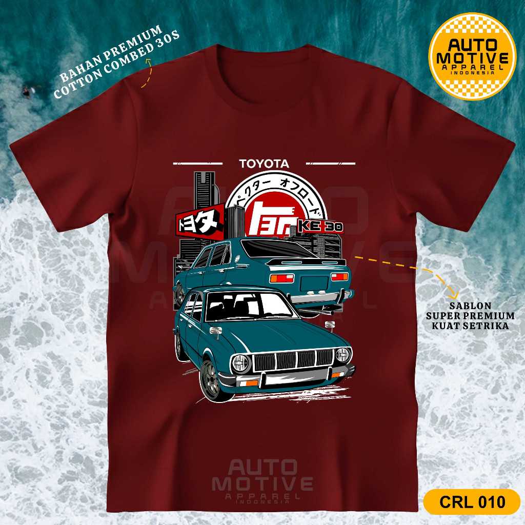 AUTOMOTIVE APPAREL Kaos Corvet KE30 Tshirt Baju Mobil Toyota corolla Corvet CRL010