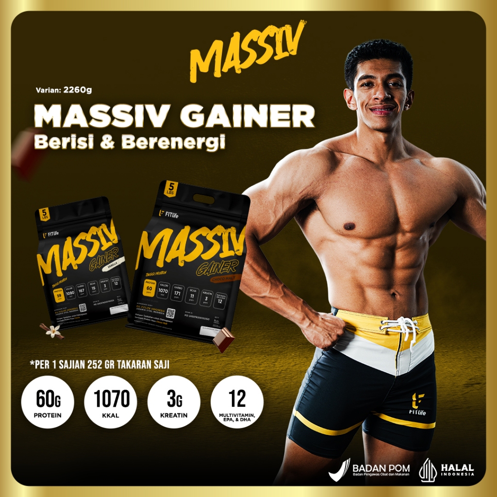 FITlife Massiv Gainer 5 lbs 2260 gram (MPro Upgraded)