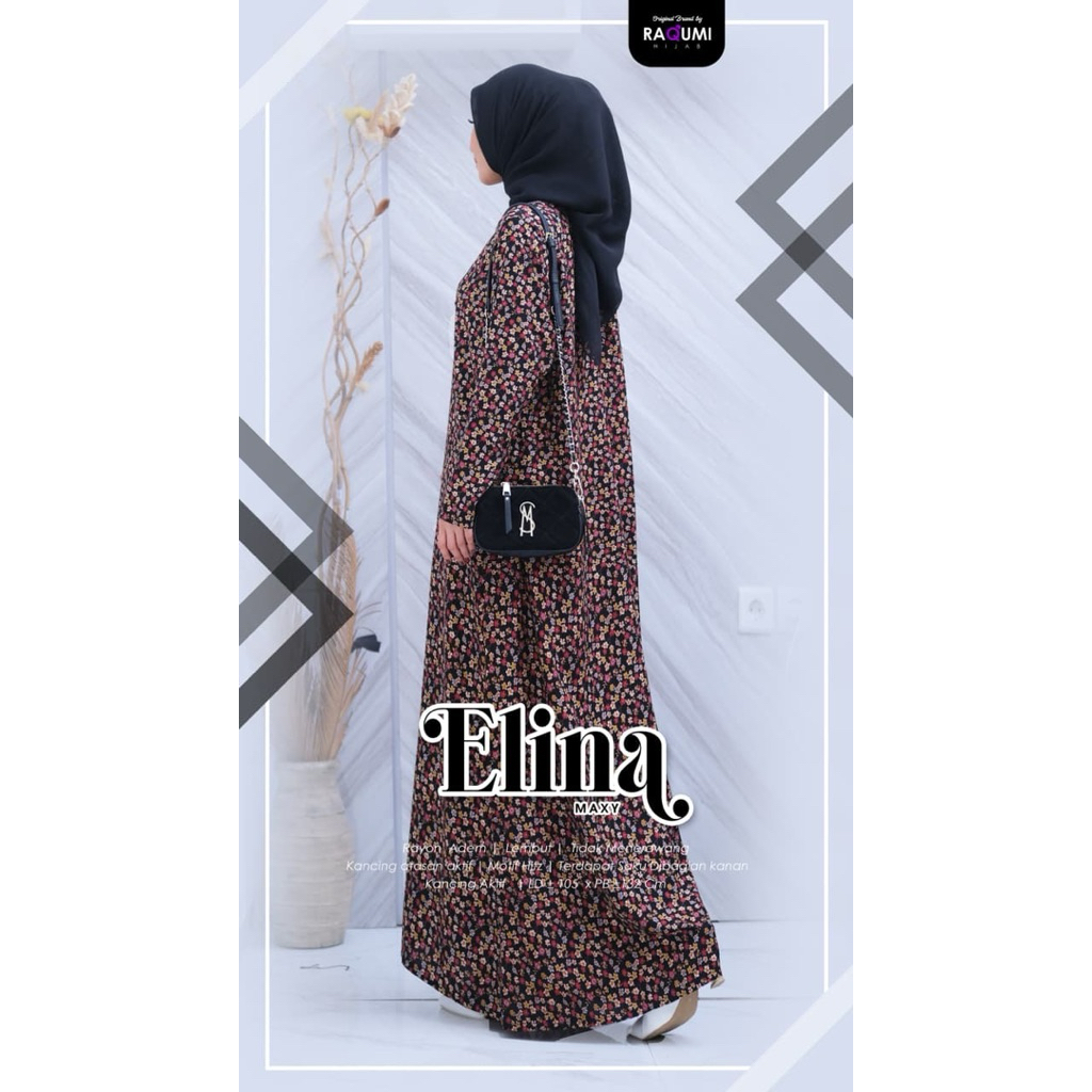 Gamis Rayon Premium// Elina Maxy ori by Raqumi Hijab