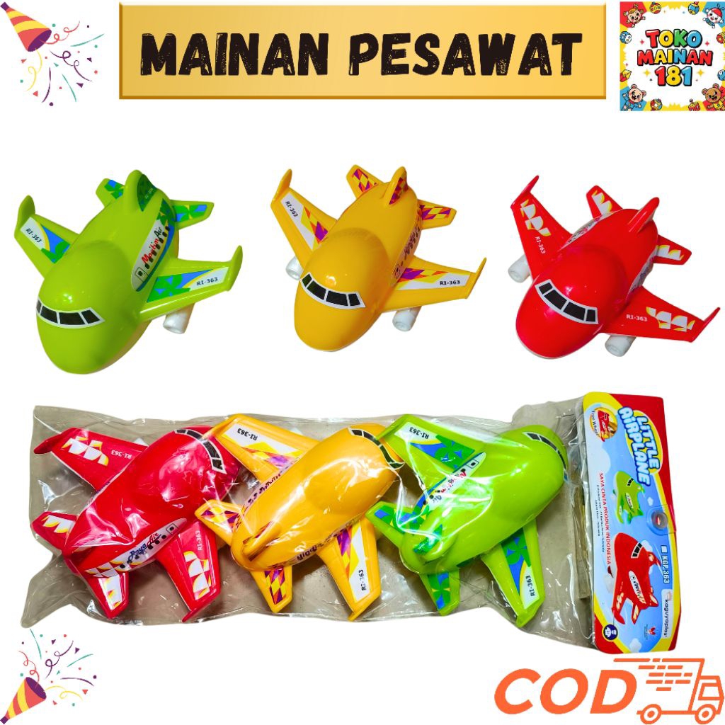 Mainan Pesawat isi 3 pcs lucu - COD