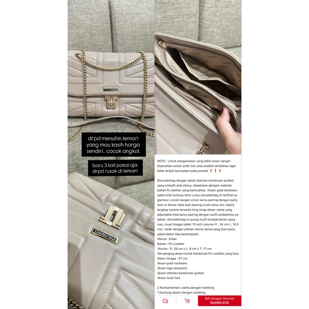 preloved tas palomino sling bag