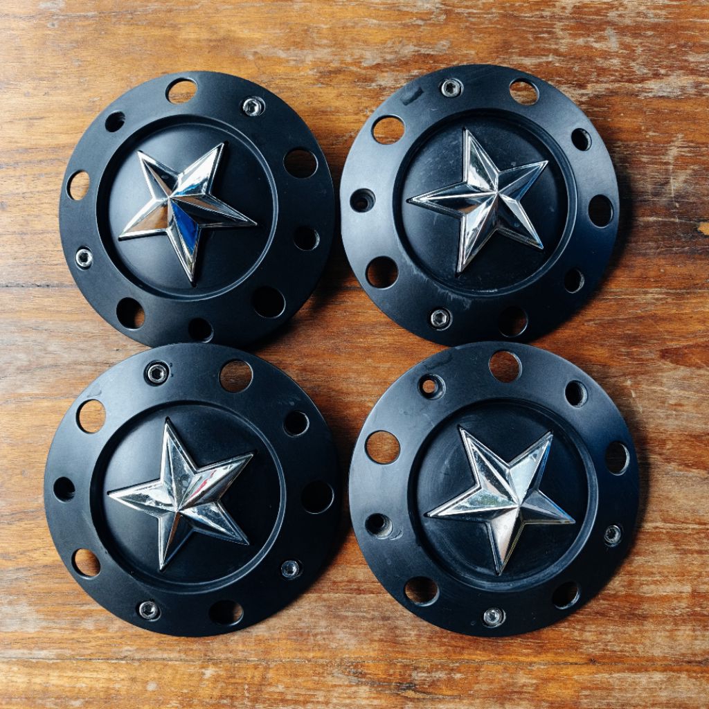 Dop Velg Pros Rock Star XD Hitam Kecil Set