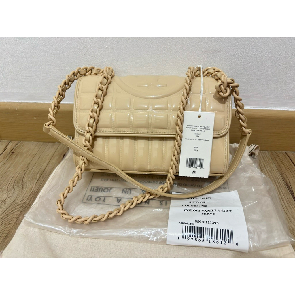 PRELOVED Tory Burch Small Fleming Shoulder Bag Vanila Soft Serve