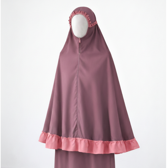 Mukena Anak Model Renda Bahan Adem Dan Nyaman Usia 10-13 Tahun