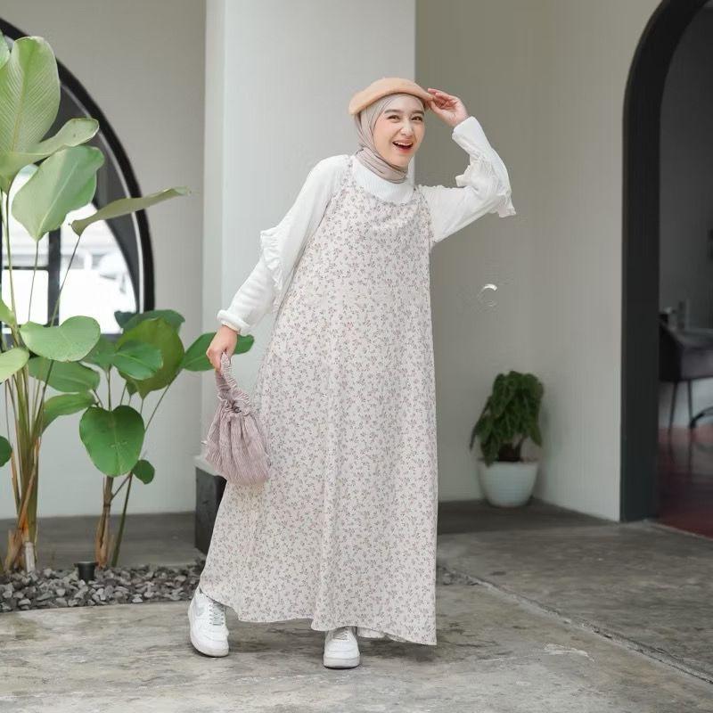 SSY.CLO - OVERALL DRESS MOTIF / OVERALL DRESS MOTIF FLORAL KOREAN STYLE / WANITA OVERAL DRESS MOTIF