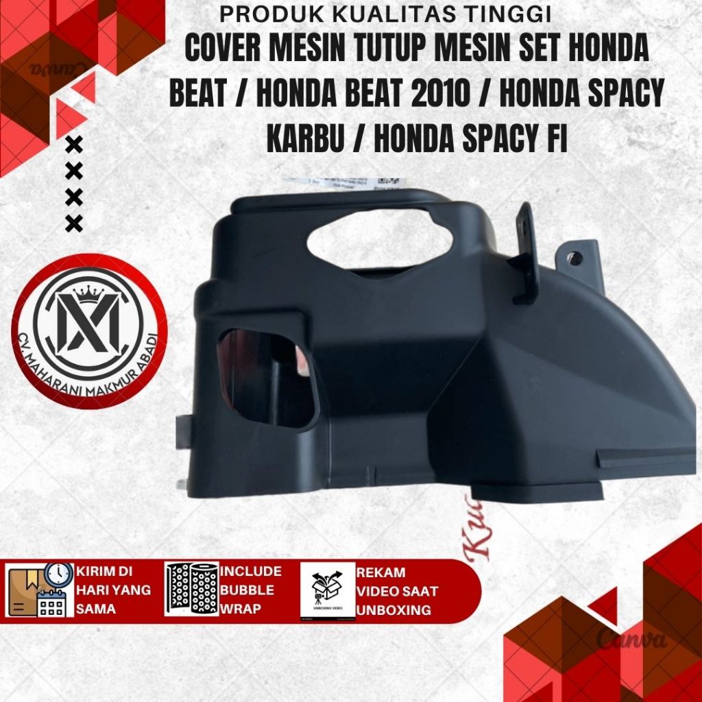 WIN COVER TUTUP MESIN MOTOR HONDA BEAT KARBU/HONDA SPACY KARBU 2007 2008 2009 2010 2011 2012