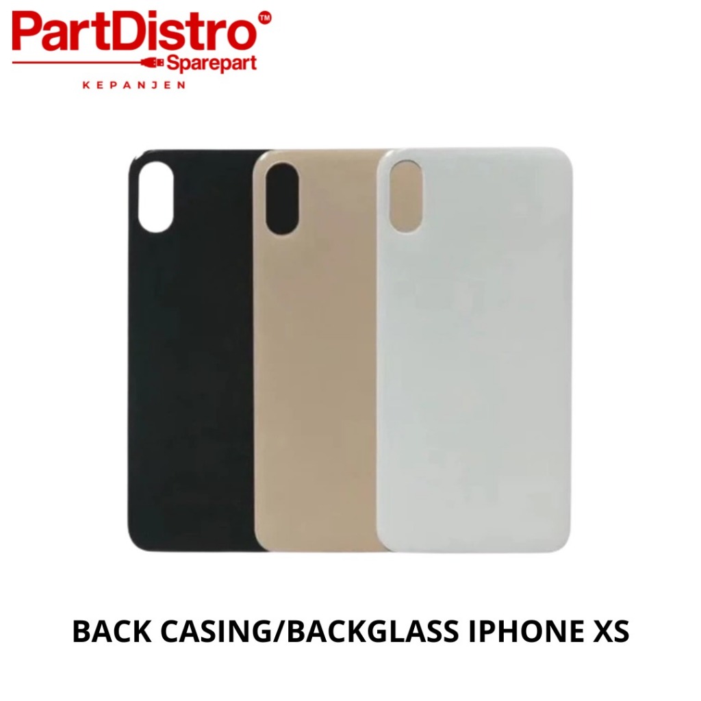 BACK CASING/BACK GLASS IPHONE XS BLACK