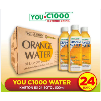 1 DUS YOU C1000 ORANGE WATER BOTOL PLASTIK 500ml