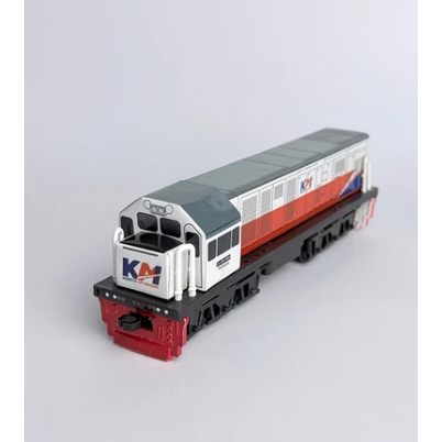 Mainan Kereta Api Indonesia Lokomotif CC206 Gerbong Plastik Karton Anak Miniatur KAI