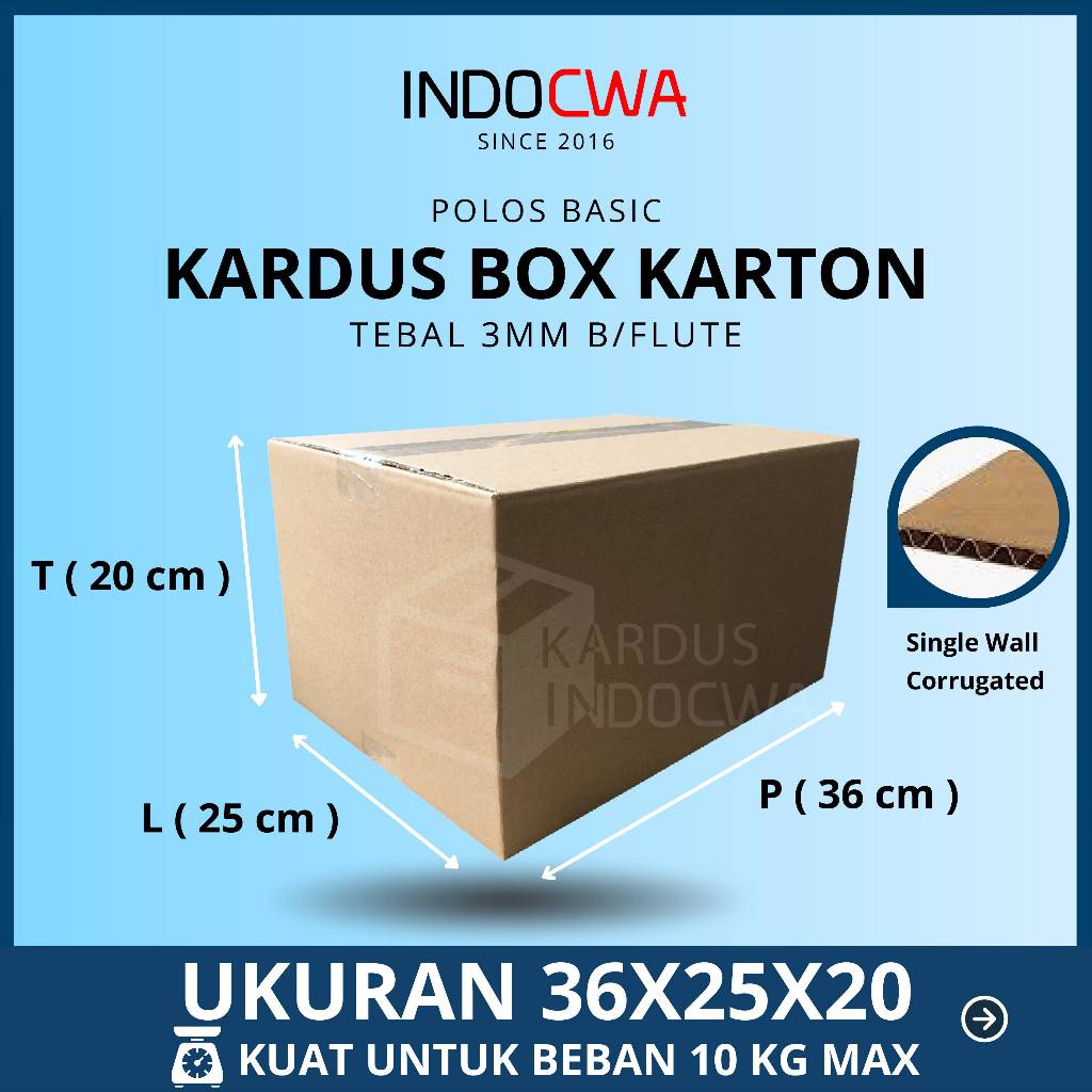 Kardus Box Karton Polos 36x25x20