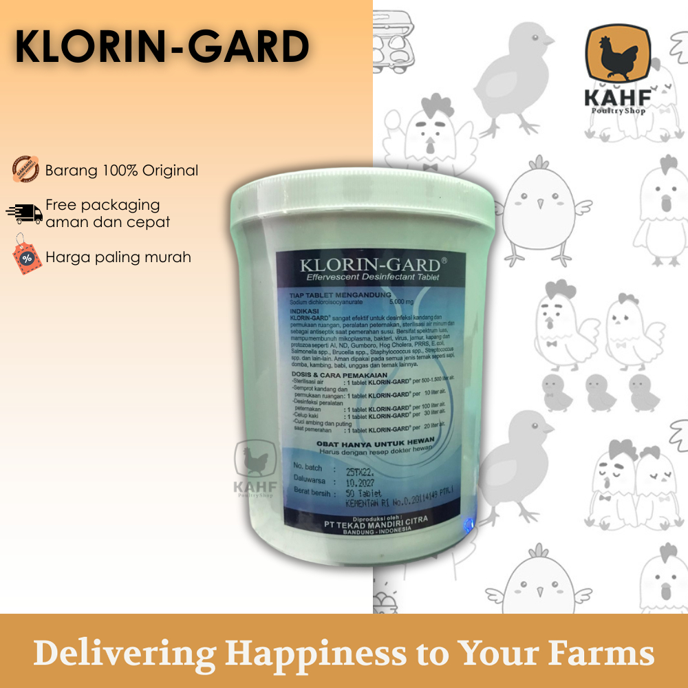 Klorin gard 1 Tablet Clorin Disinfektan Effervescent Kaporit
