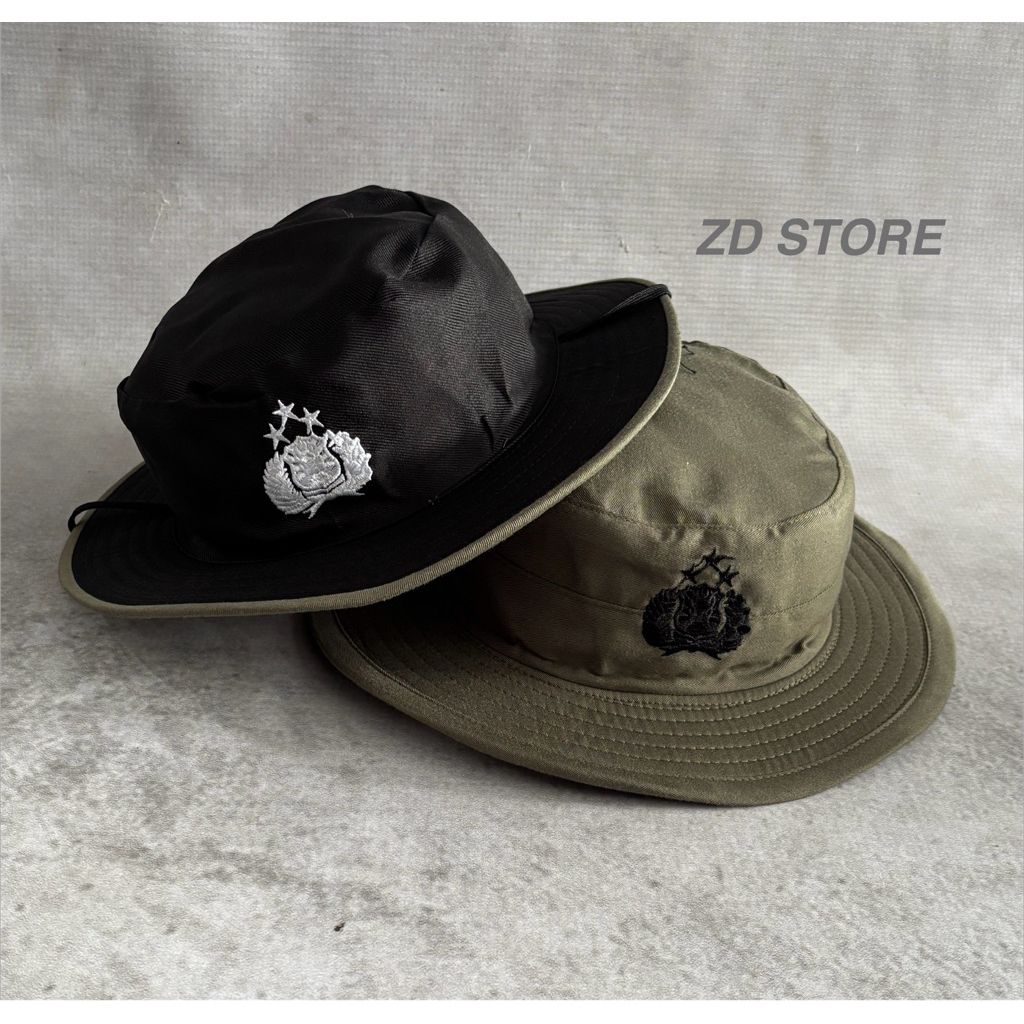 Topi Rimba POLRI Hijau Dan Coklat/Topi Rimba Pendidikan Polisi