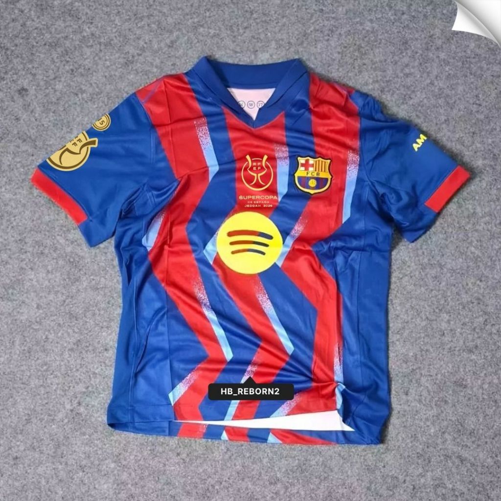 JERSEY BOLA BARCELONA 4TH EL CLASSICO 2025/2026 GRADE ORI TOP QUALITY / BAJU SEPAK BOLA DEWASA PRIA
