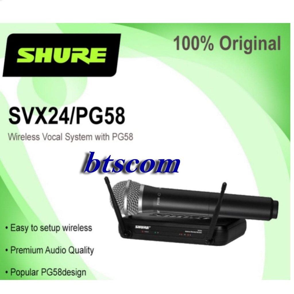 ORIGINAL MIC WIRELESS SHURE SVX24/PG58 MIC WIRELESS SHURE ORIGINAL SVX 24 / PG58