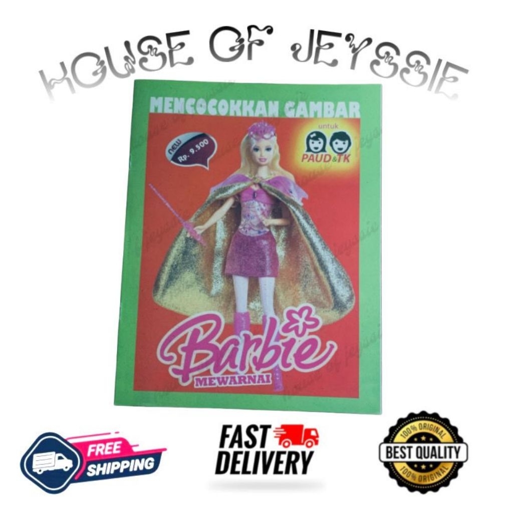 Buku anak pintar Mewarnai - Barbie