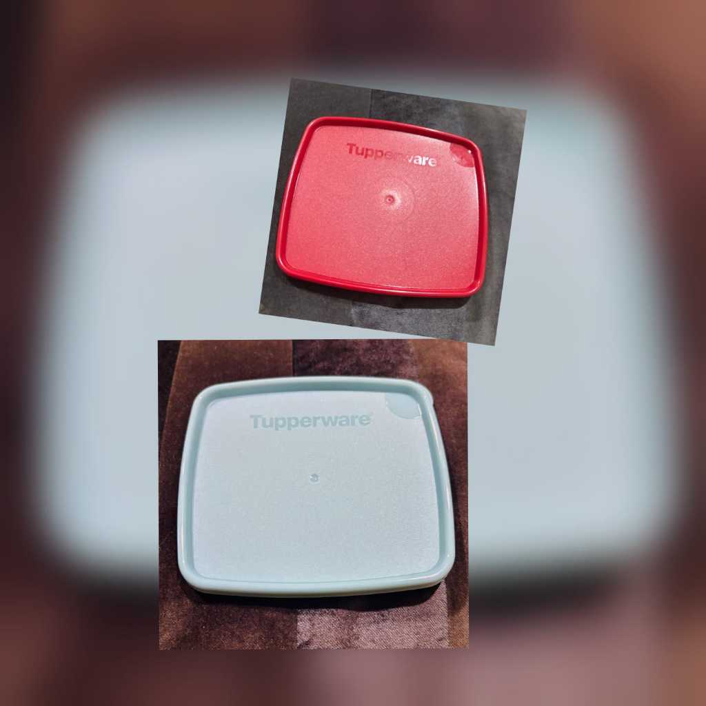tutup square round tupperware