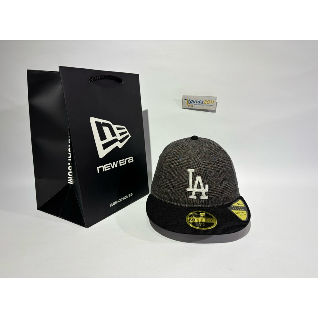 Topi NEW ERA 59Fifty Plaid Retro Crown Los Angeles Dodgers Losdod FITTED Original