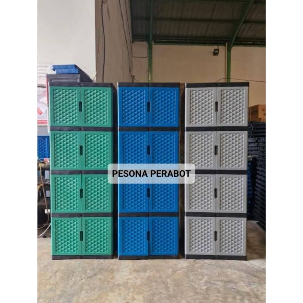 LEMARI PLASTIK 4TINGKAT 3TINGKAT, LEMARI PAKAIAN, BARANG, COCOK UNTUK ANAK KOS