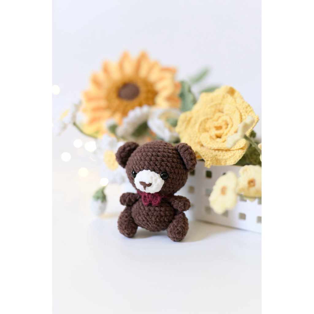 Amigurumi Beruang/Teddy Bear rajut/Ganci Rajut Teddy Bear