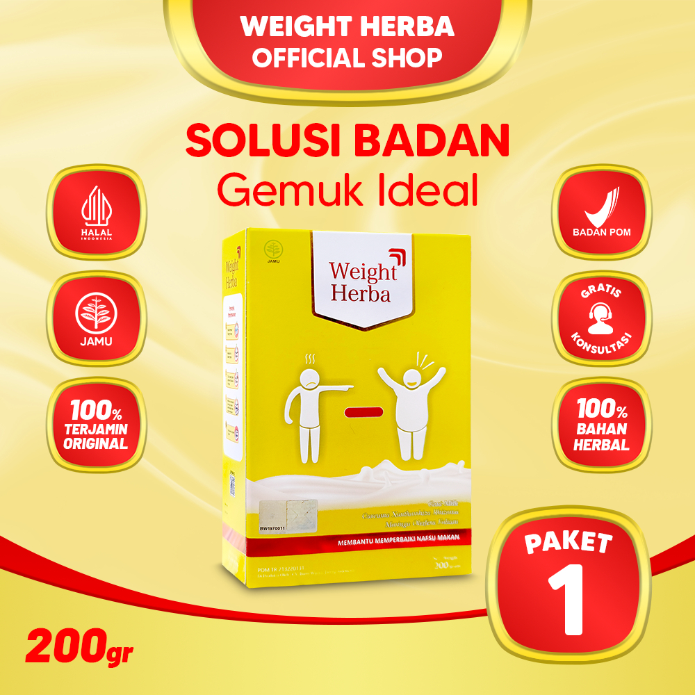 WEIGHT HERBA OFFICIAL Susu Etawa Herbal Gemuk Ideal 200gr