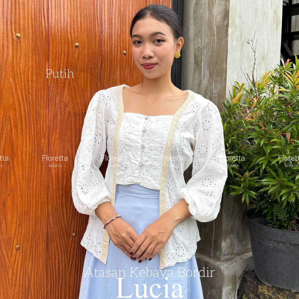 ATASAN WANITA Semi Kebaya bordir jadi bali katun bordir terbaru kebaya lucia full bordir tangan keru