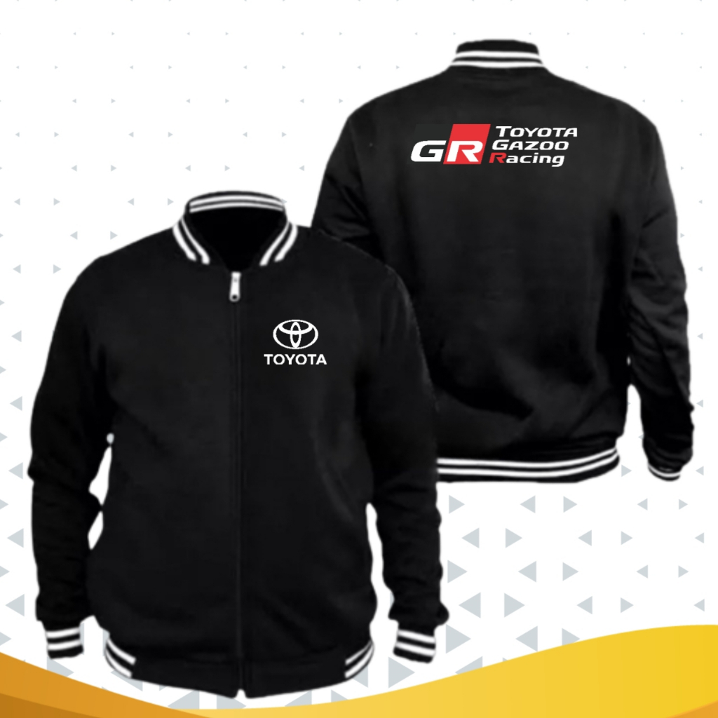 Jaket Toyota GR Jaket Varsity Custom Sablon
