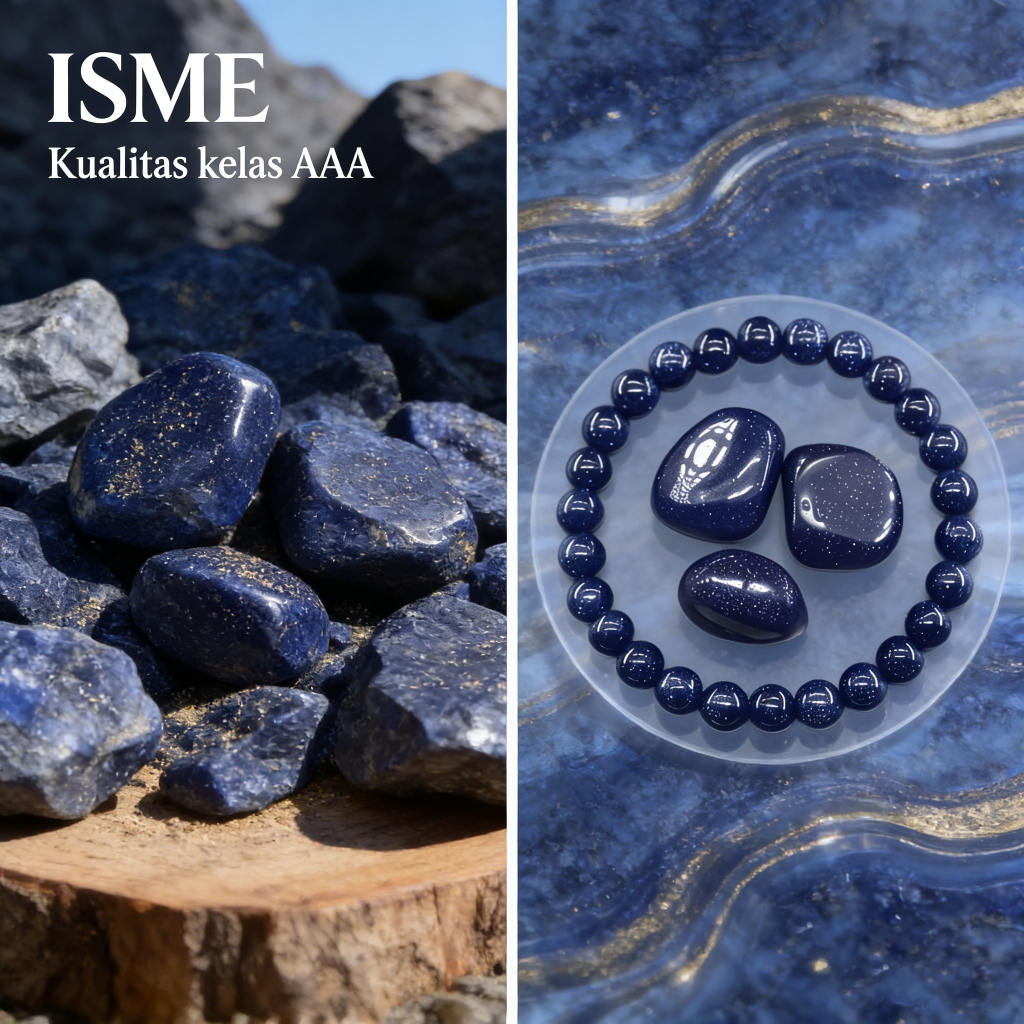 ISME Gelang batu alam, 8mm - berbagai gaya, cocok untuk pria dan wanita, sempurna untuk dipakai seha